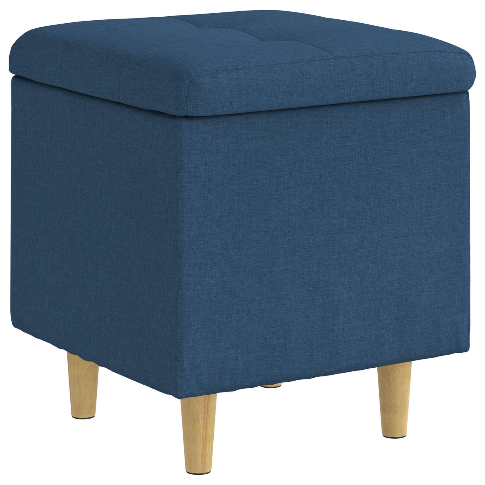 Pouf de rangement avec coussin Bleu 40 x 40 x 45 cm tissu - XIOS