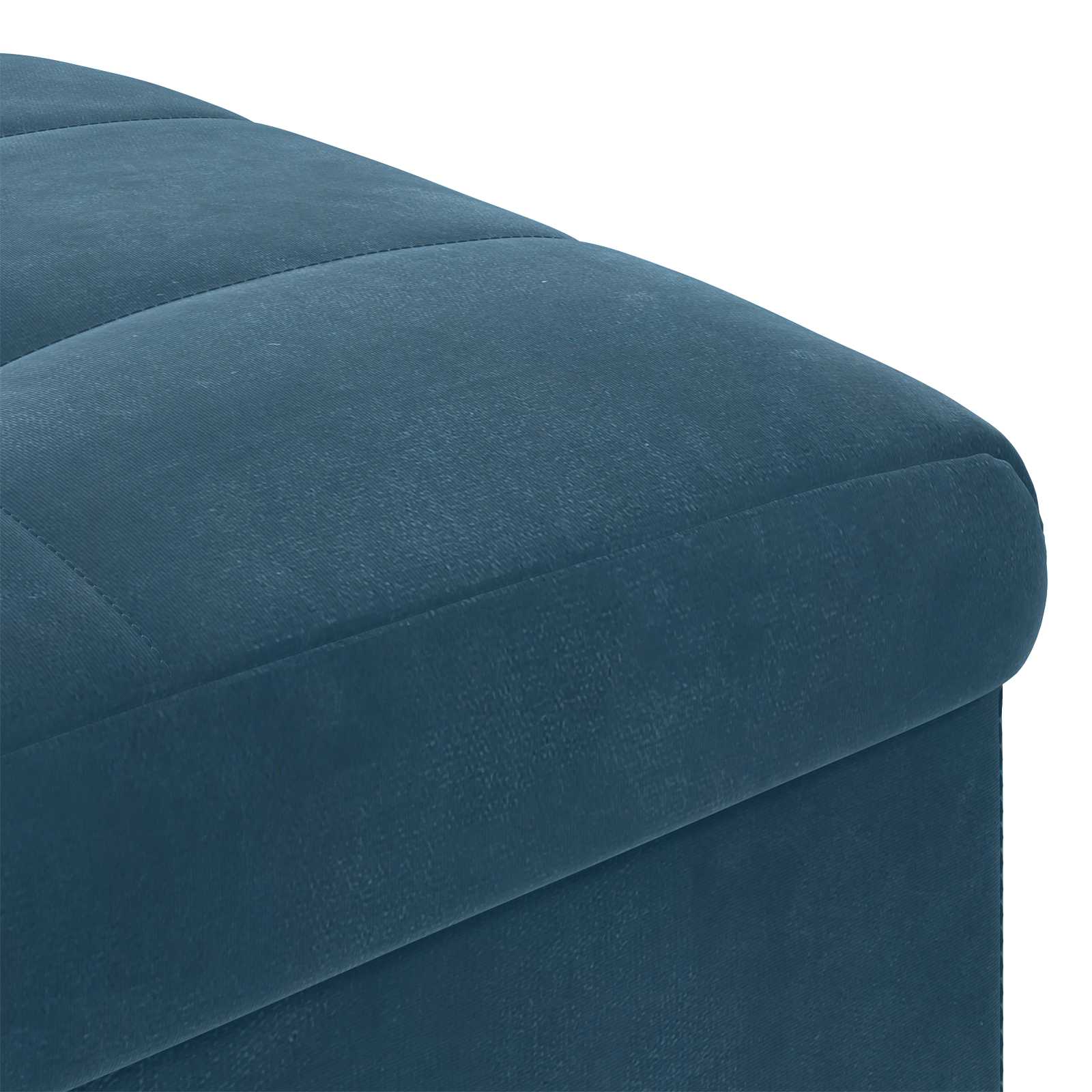 Pouf de rangement avec coussin Bleu 40 x 40 x 45 cm Velours - XIOS