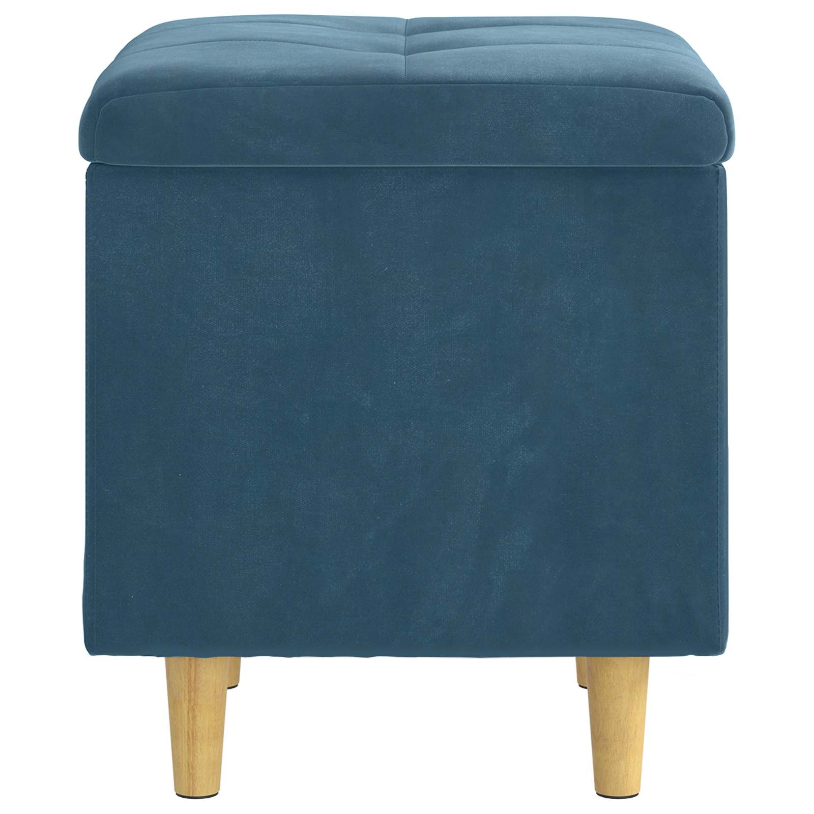 Pouf de rangement avec coussin Bleu 40 x 40 x 45 cm Velours - XIOS
