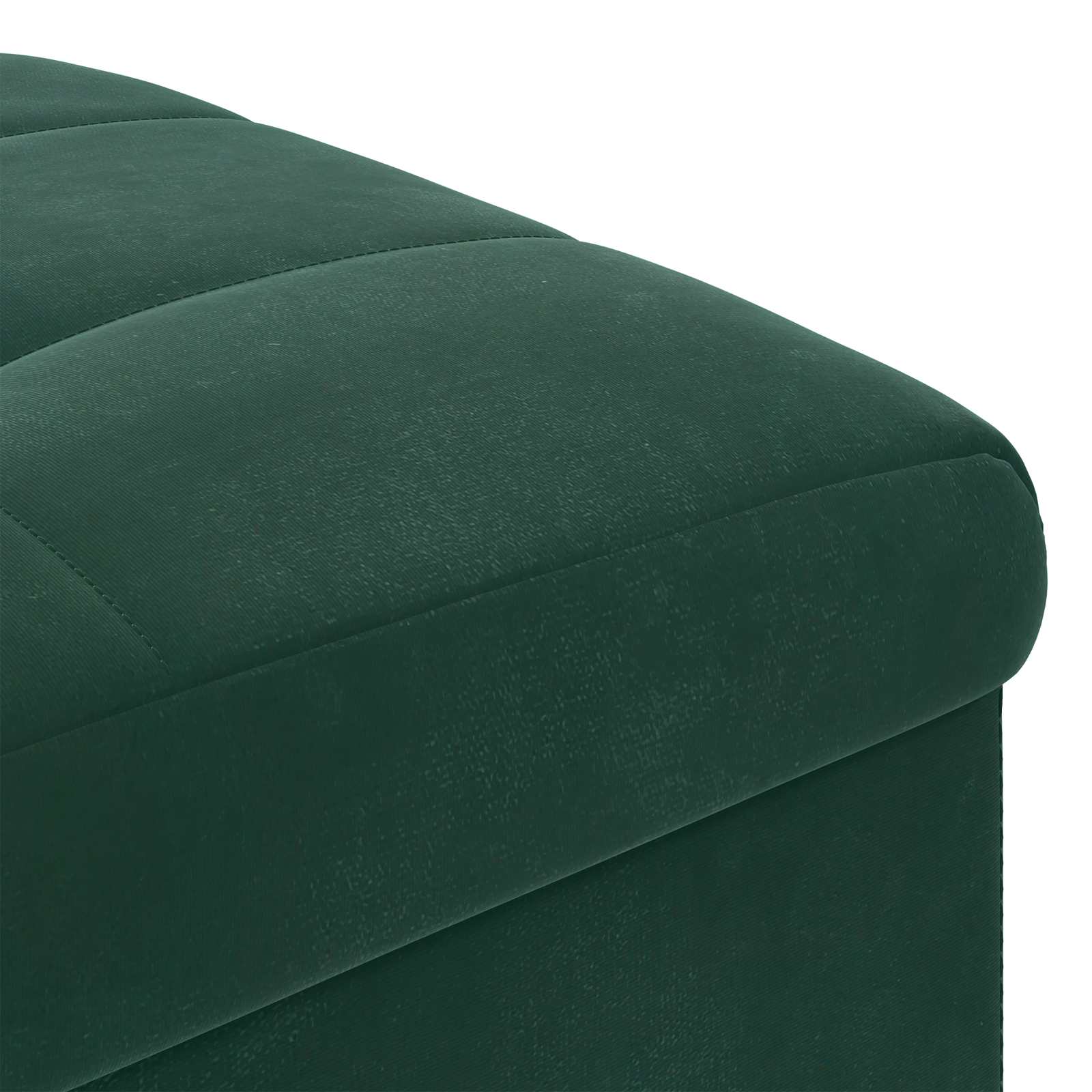 Pouf de rangement Vert foncé 40 x 40 x 45 cm Velours - XIOS