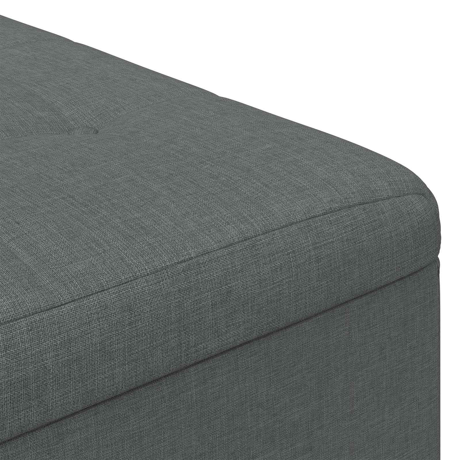Pouf de rangement avec coussin Gris foncé 60 x 60 x 45 cm tissu - XIOS