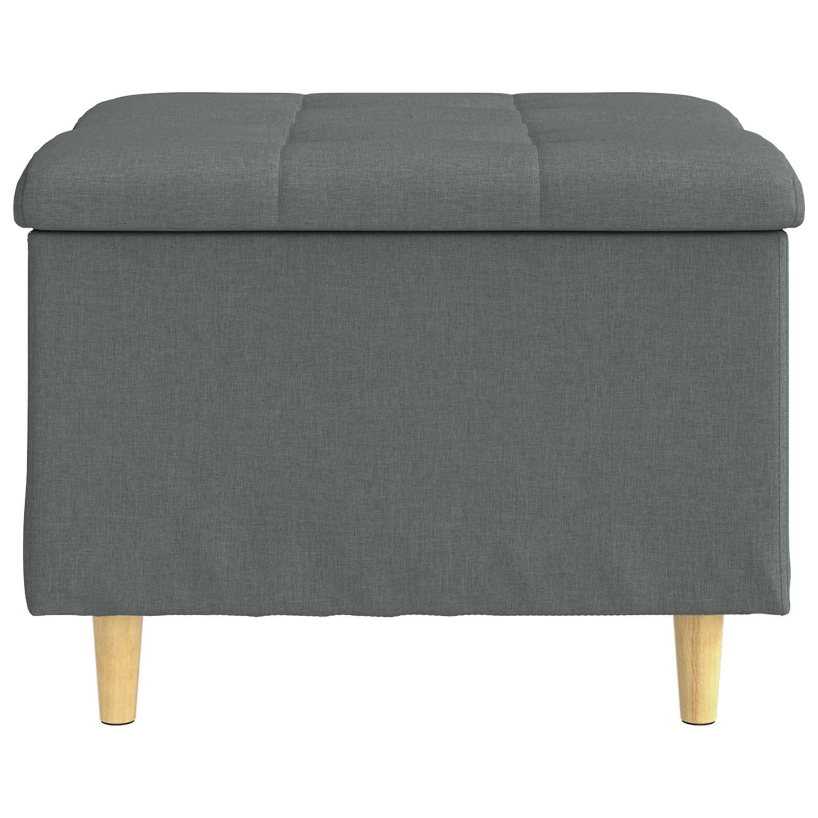 Pouf de rangement avec coussin Gris foncé 60 x 60 x 45 cm tissu - XIOS