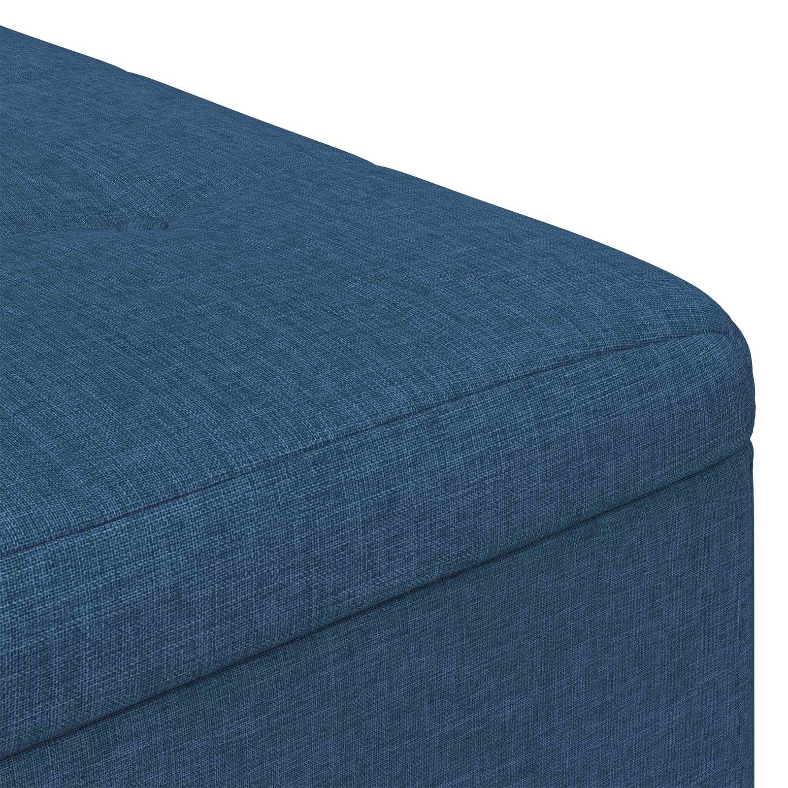 Pouf de rangement avec coussin Bleu 60 x 60 x 45 cm tissu - XIOS