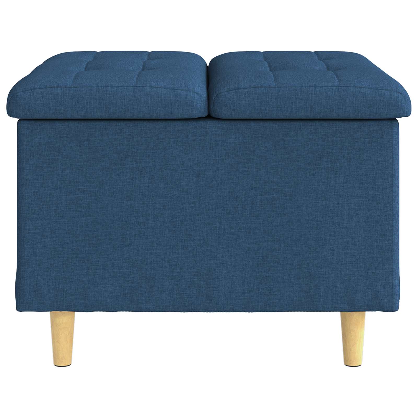 Pouf de rangement avec coussin Bleu 60 x 60 x 45 cm tissu - XIOS
