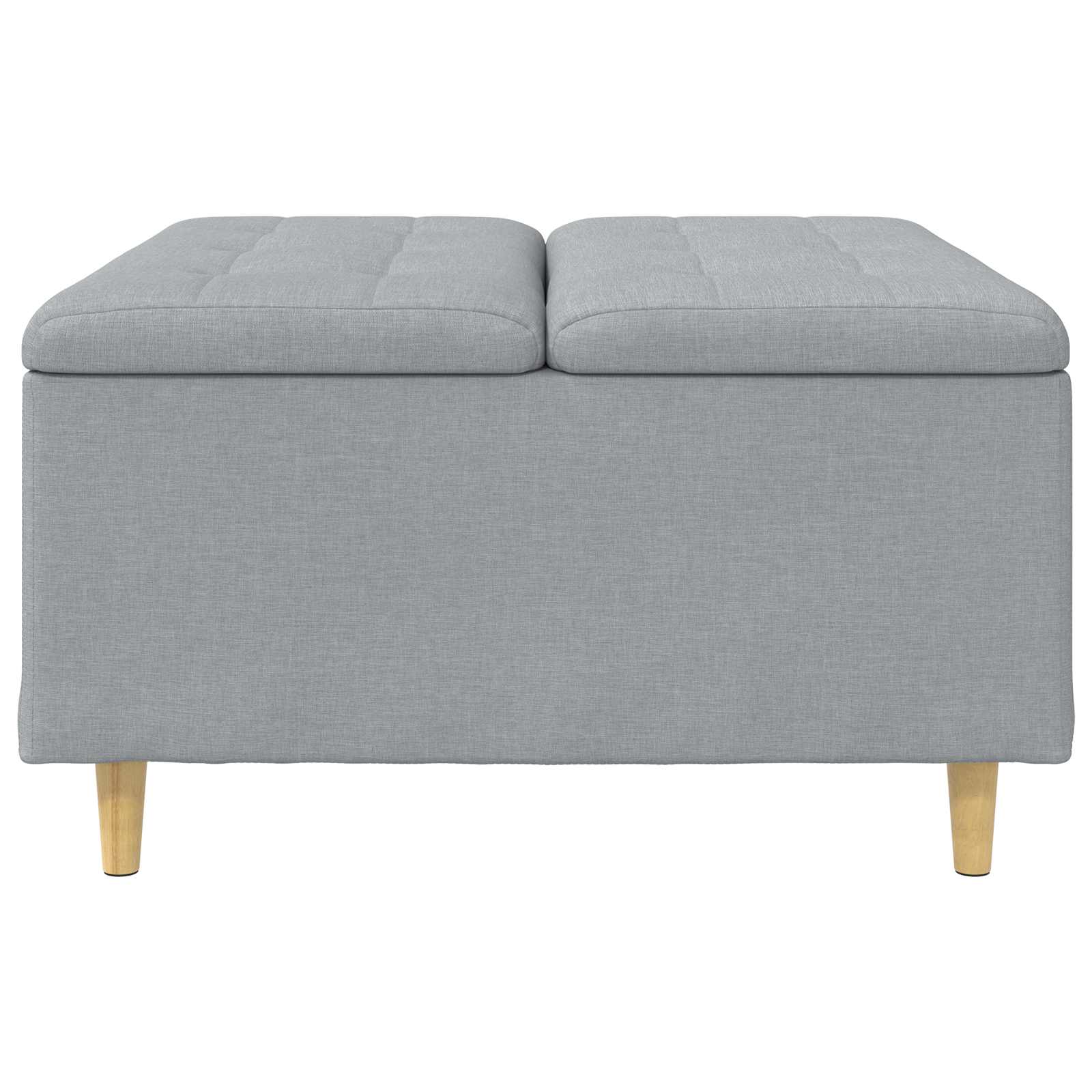Tabouret bouton avec coussin Gris clair 80 x 80 x 45 cm tissu - XIOS