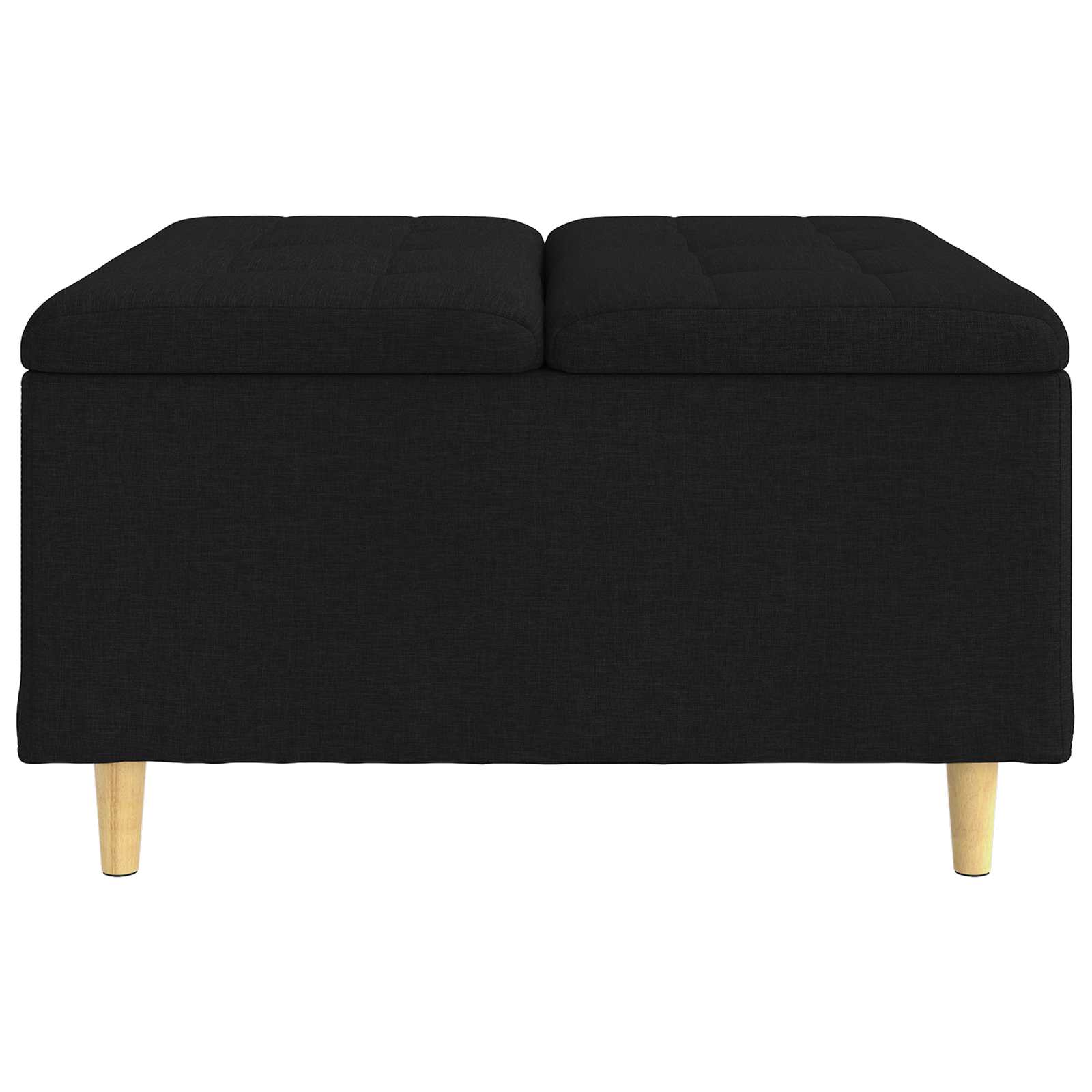 Tabouret bouton avec coussin Noir 80 x 80 x 45 cm tissu - XIOS