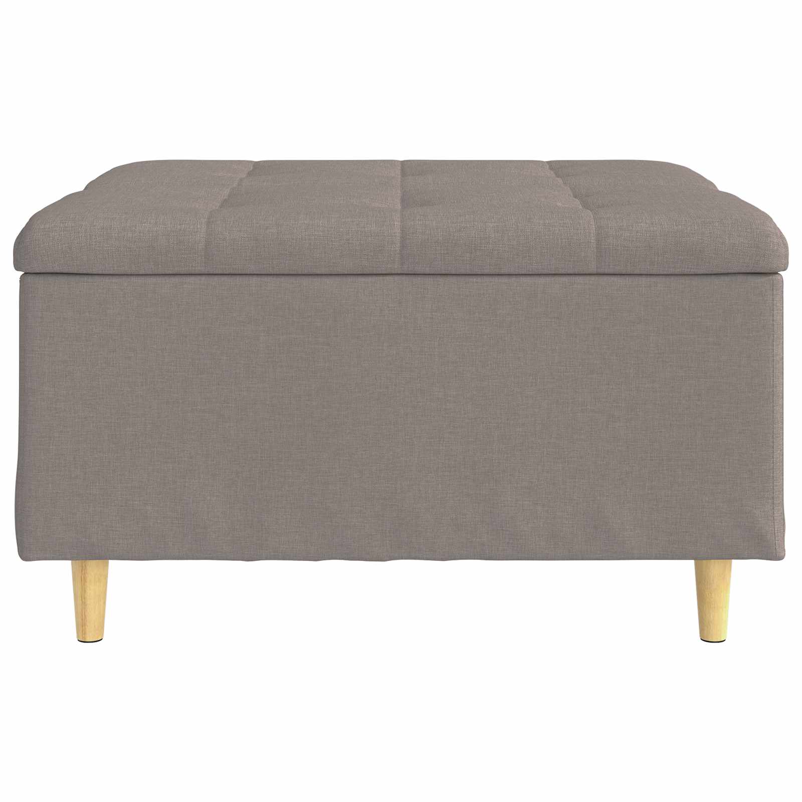 Pouf de rangement avec coussin Taupe 80 x 80 x 45 cm tissu - XIOS