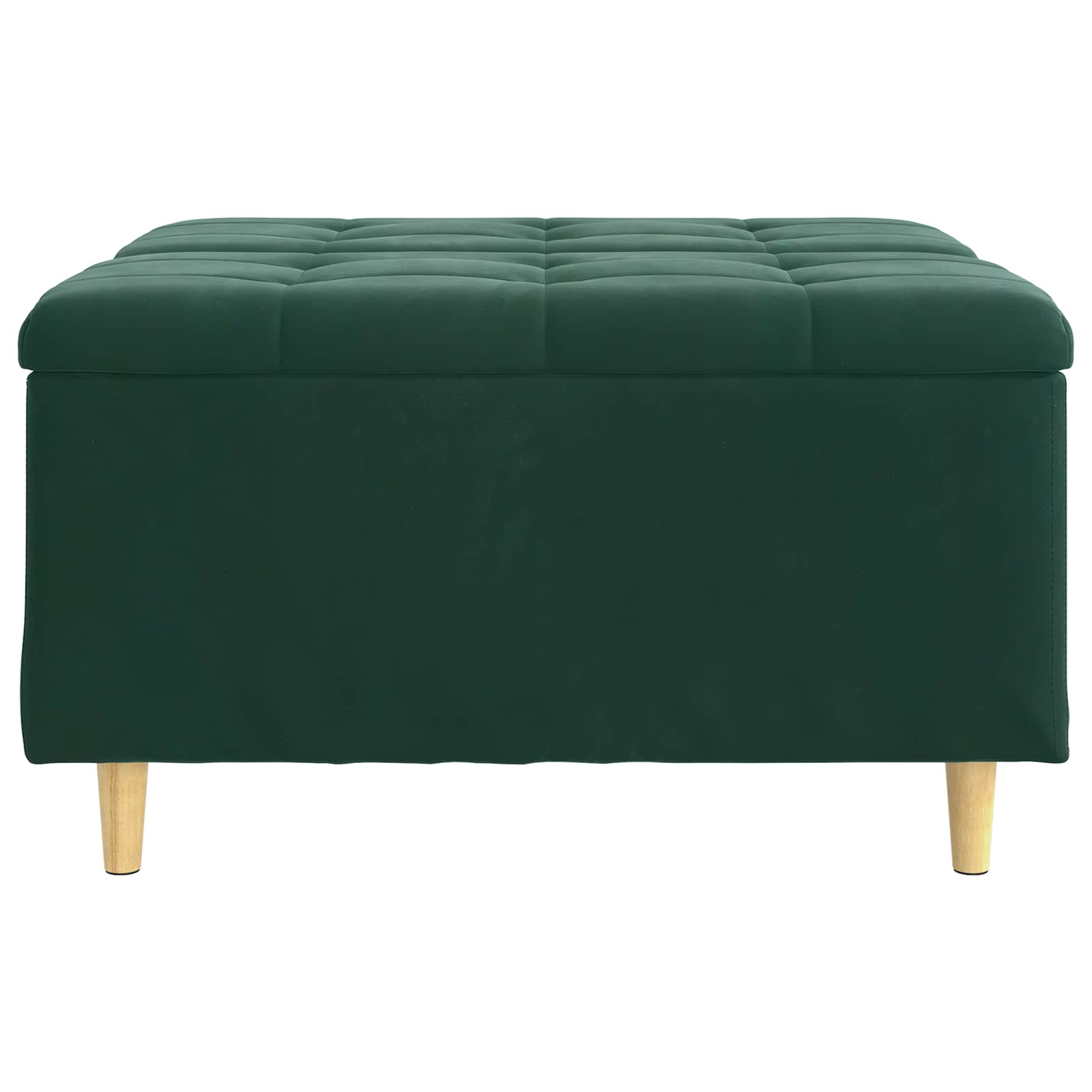 Tabouret bouton avec coussin Vert foncé 80 x 80 x 45 cm Velours - XIOS