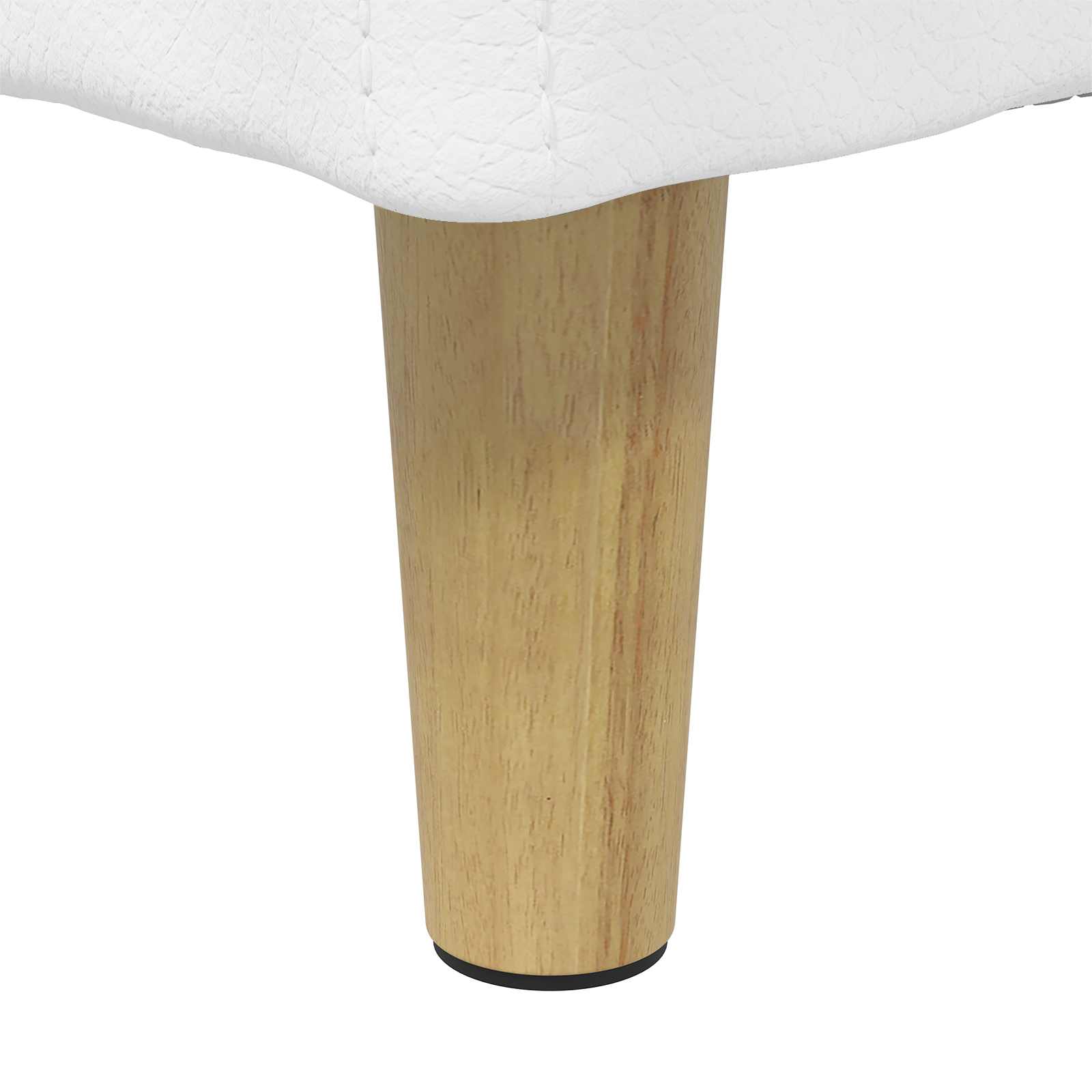 Tabouret bouton avec coussin Blanc 80 x 80 x 45 cm Simili cuir - XIOS
