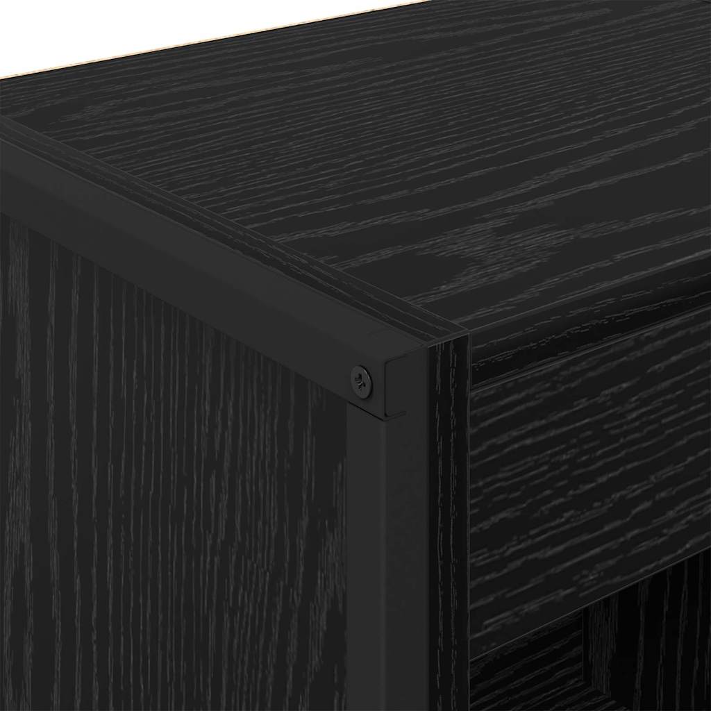 Bibliothèque Chêne noir 80 x 30 x 155 cm Bois d'ingénierie - XIOS