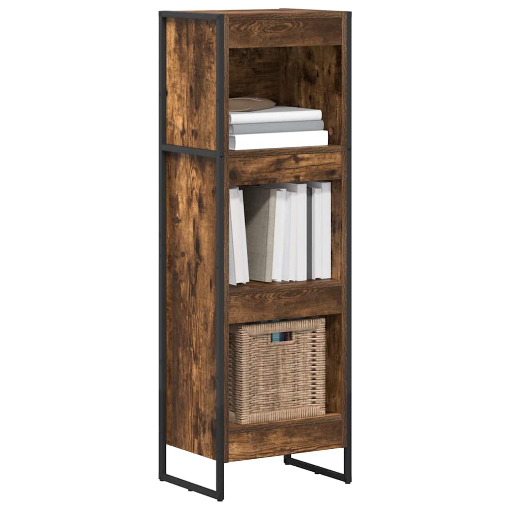 Bibliothèque Chêne Fumé 80 x 30 x 155 cm Bois d'ingénierie - XIOS
