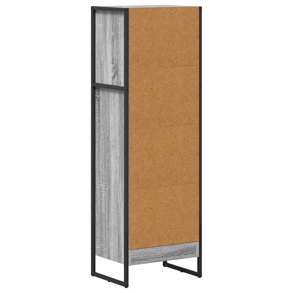 Bibliothèque Gris Sonoma 80 x 30 x 155 cm Bois d'ingénierie - XIOS