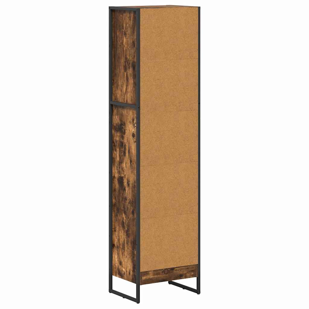 Bibliothèque Chêne Fumé 80 x 30 x 155 cm Bois d'ingénierie - XIOS