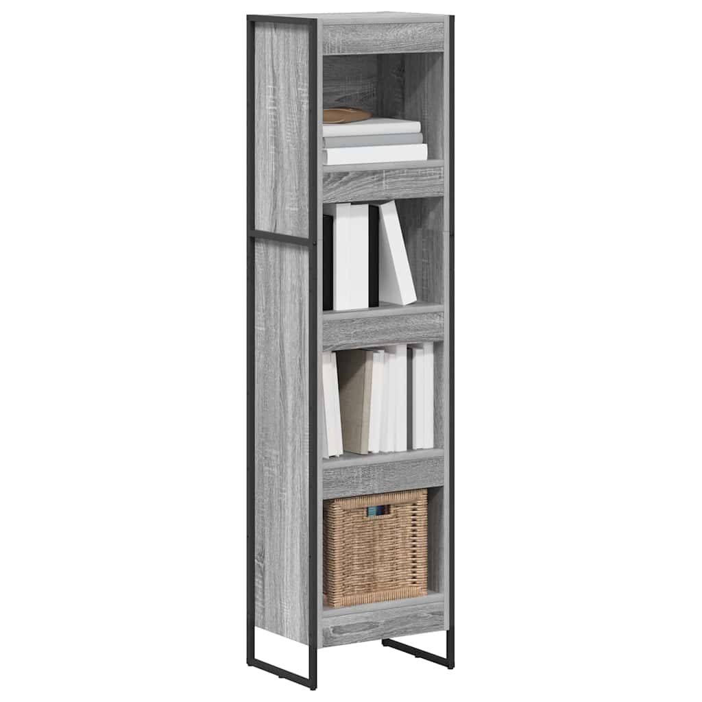 Bibliothèque Gris Sonoma 80 x 30 x 155 cm Bois d'ingénierie - XIOS