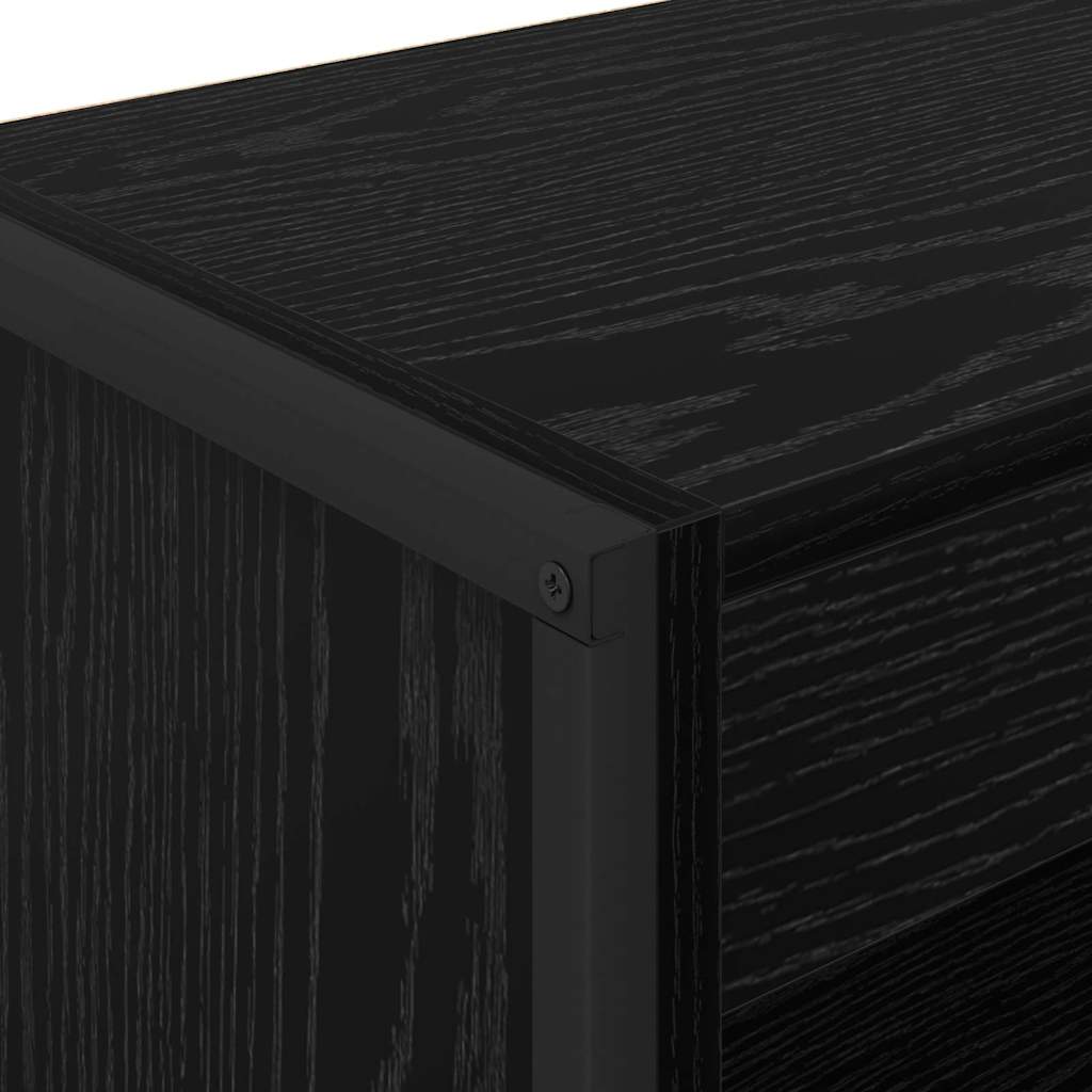 Bibliothèque Chêne noir 80 x 30 x 155 cm Bois d'ingénierie - XIOS
