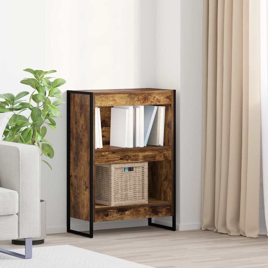 Bibliothèque Chêne Fumé 80 x 30 x 155 cm Bois d'ingénierie - XIOS