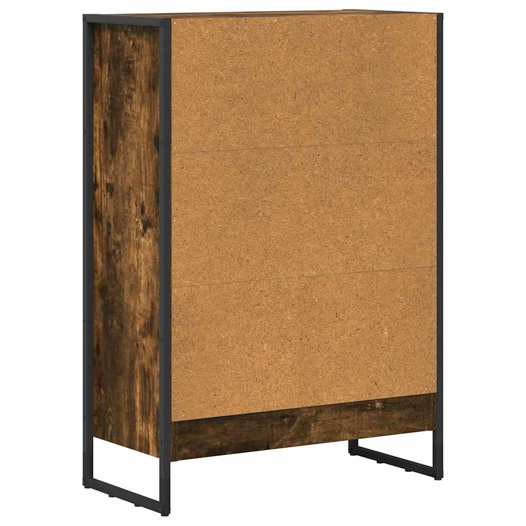 Bibliothèque Chêne Fumé 80 x 30 x 155 cm Bois d'ingénierie - XIOS