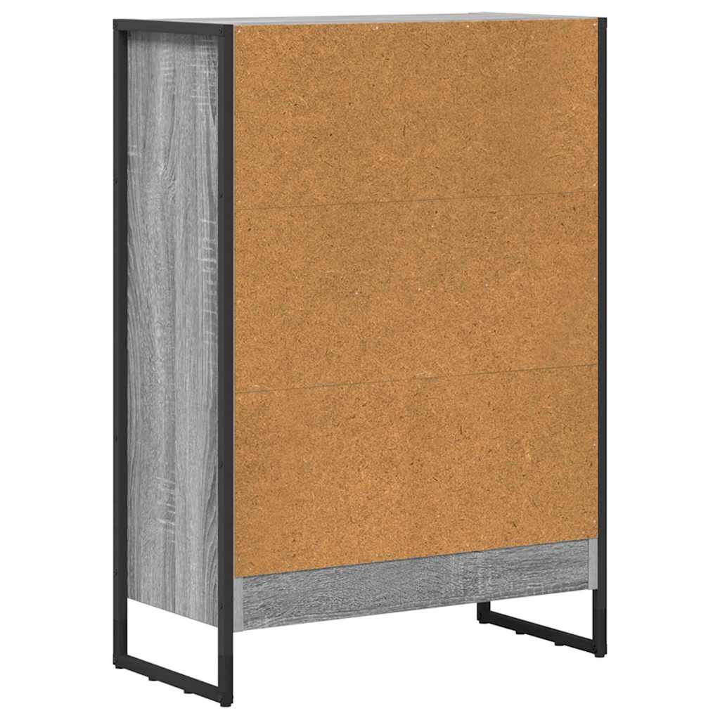 Bibliothèque Gris Sonoma 80 x 30 x 155 cm Bois d'ingénierie - XIOS