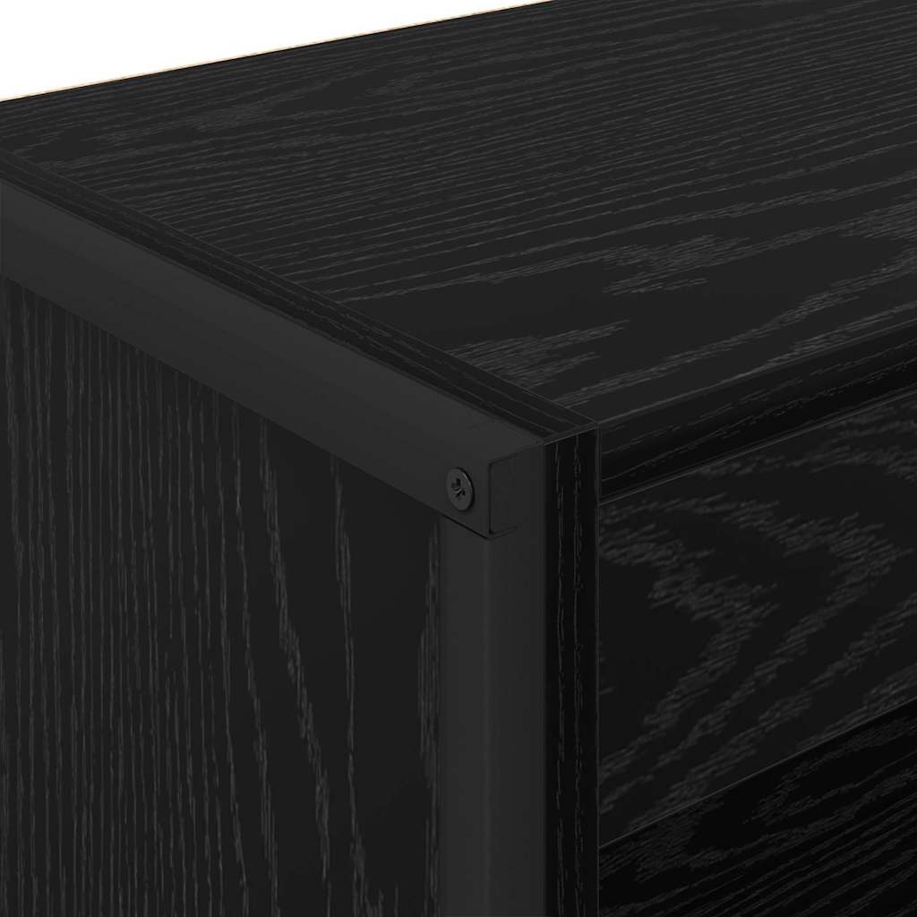 Bibliothèque Chêne noir 80 x 30 x 155 cm Bois d'ingénierie - XIOS