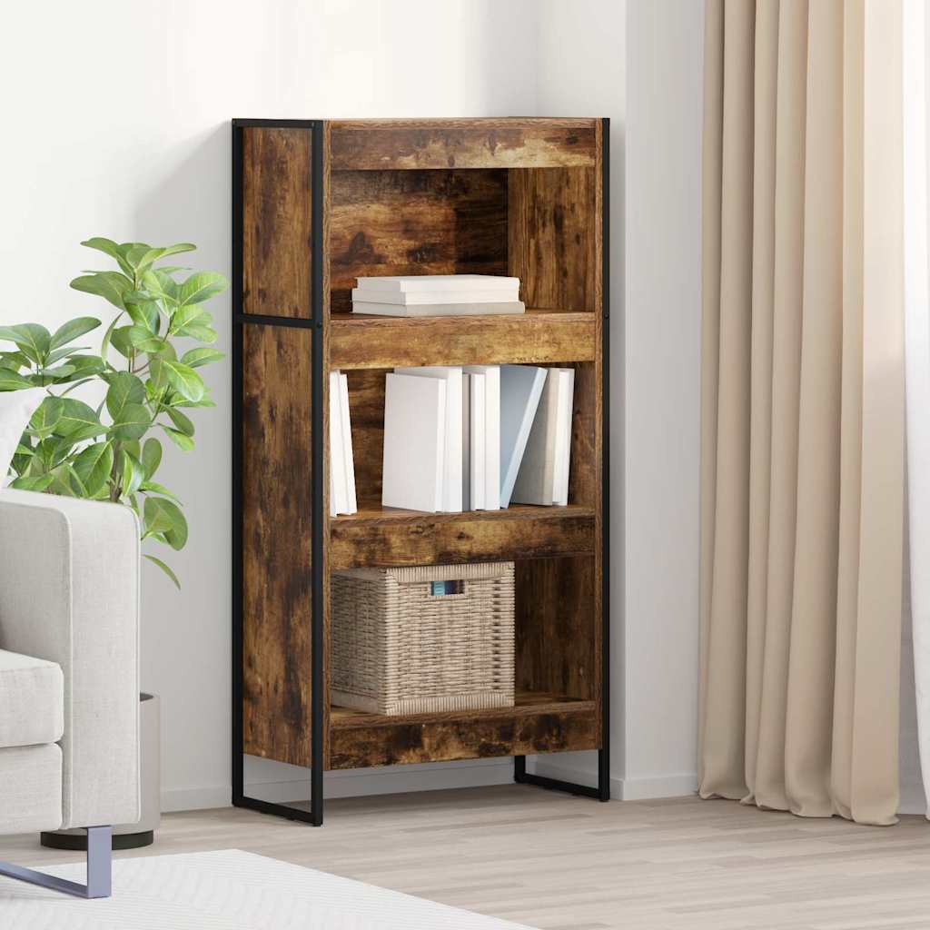 Bibliothèque Chêne Fumé 80 x 30 x 155 cm Bois d'ingénierie - XIOS