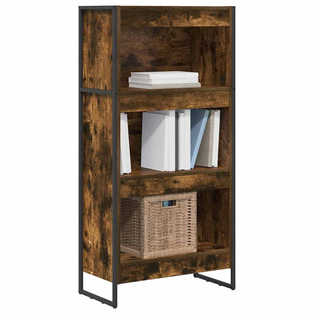 Bibliothèque Chêne Fumé 80 x 30 x 155 cm Bois d'ingénierie - XIOS