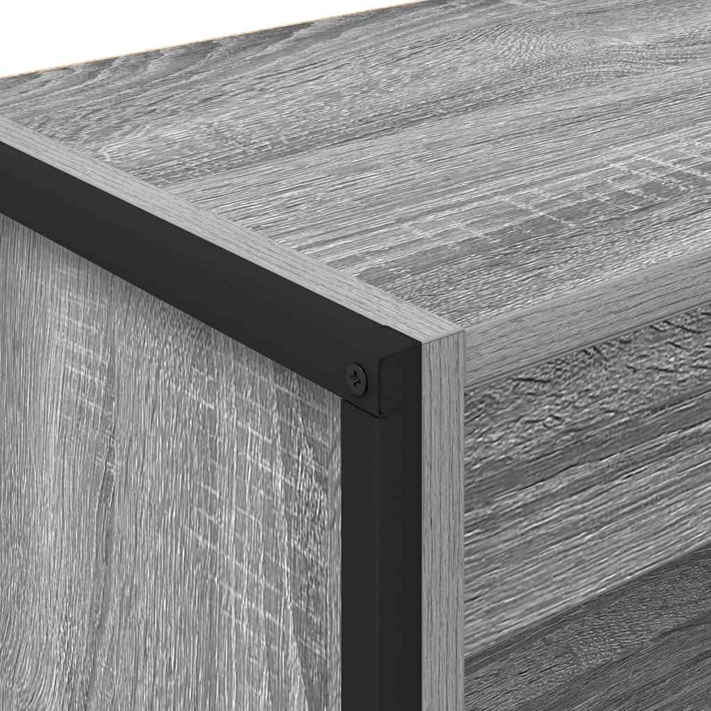 Bibliothèque Gris Sonoma 80 x 30 x 155 cm Bois d'ingénierie - XIOS