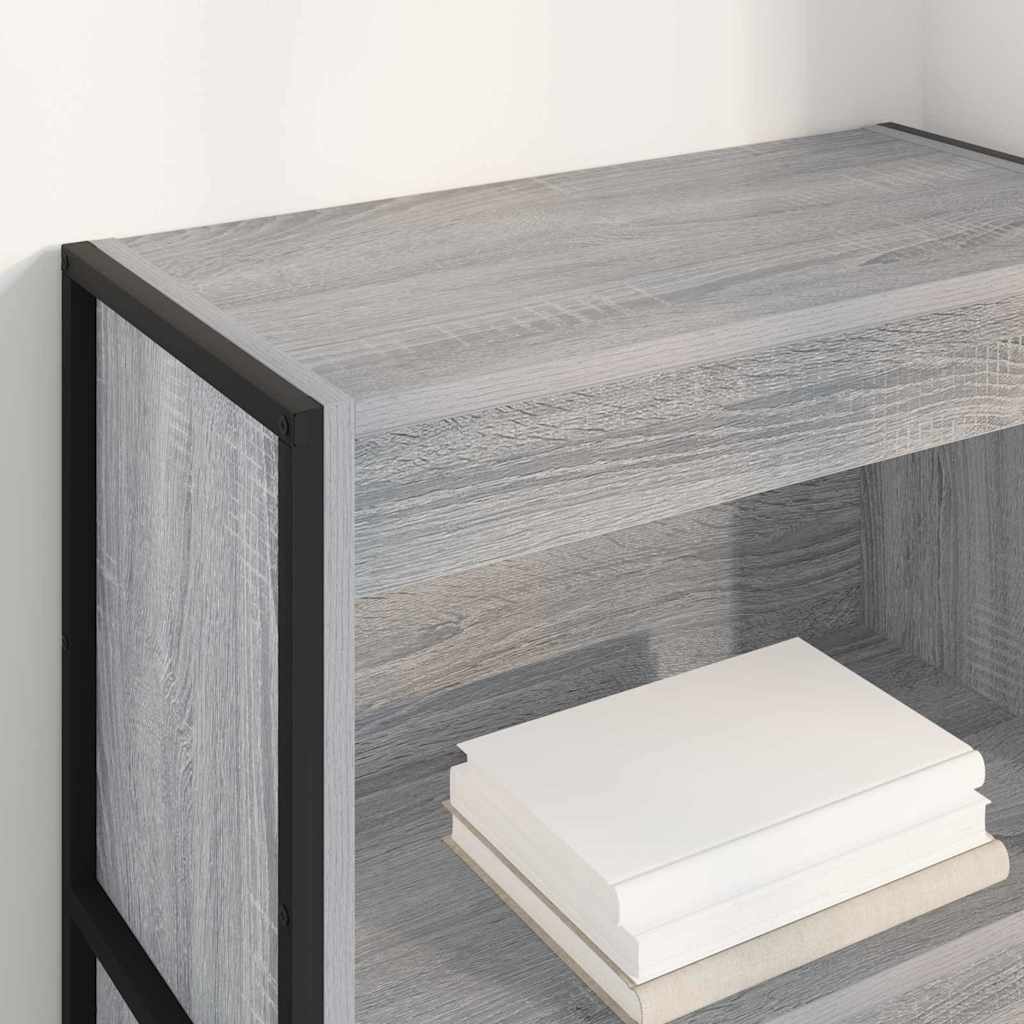 Bibliothèque Gris Sonoma 80 x 30 x 155 cm Bois d'ingénierie - XIOS