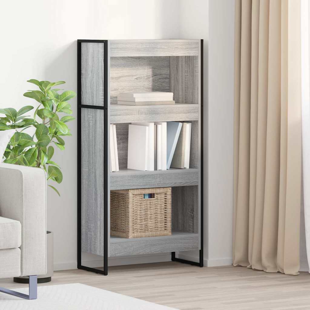 Bibliothèque Gris Sonoma 80 x 30 x 155 cm Bois d'ingénierie - XIOS