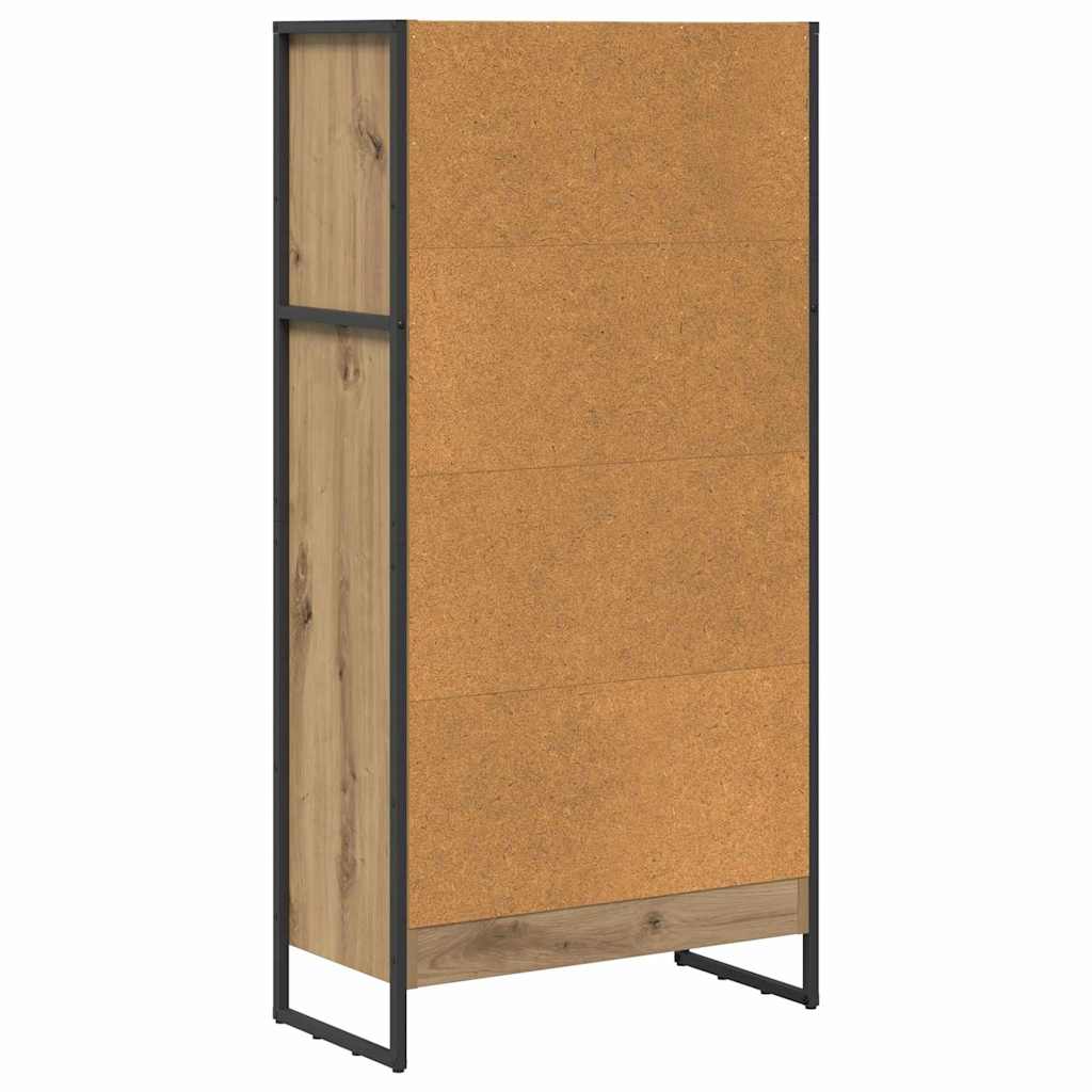 Bibliothèque Chêne artisan 80 x 30 x 155 cm Bois d'ingénierie - XIOS