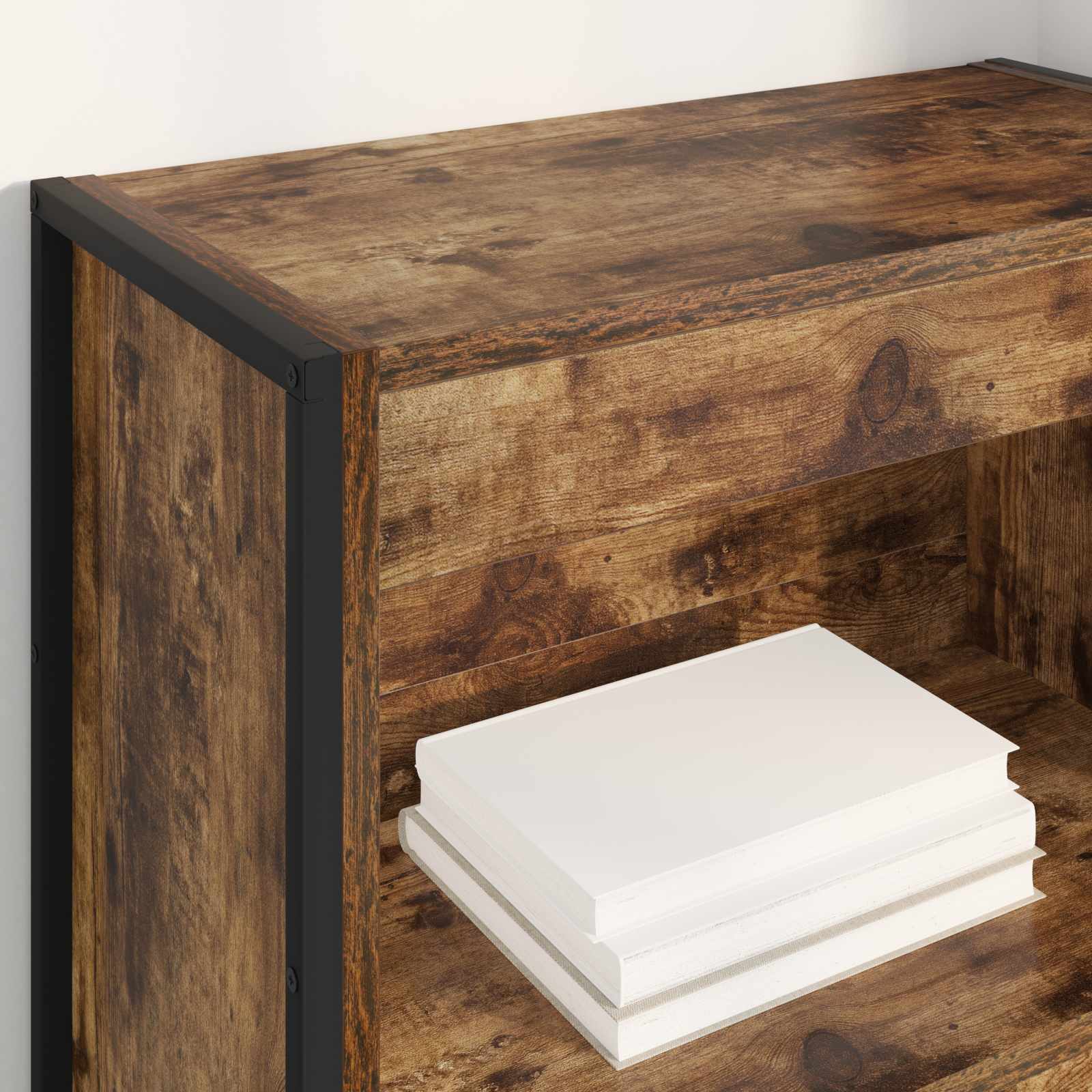 Bibliothèque Chêne Fumé 80 x 30 x 155 cm Bois d'ingénierie - XIOS
