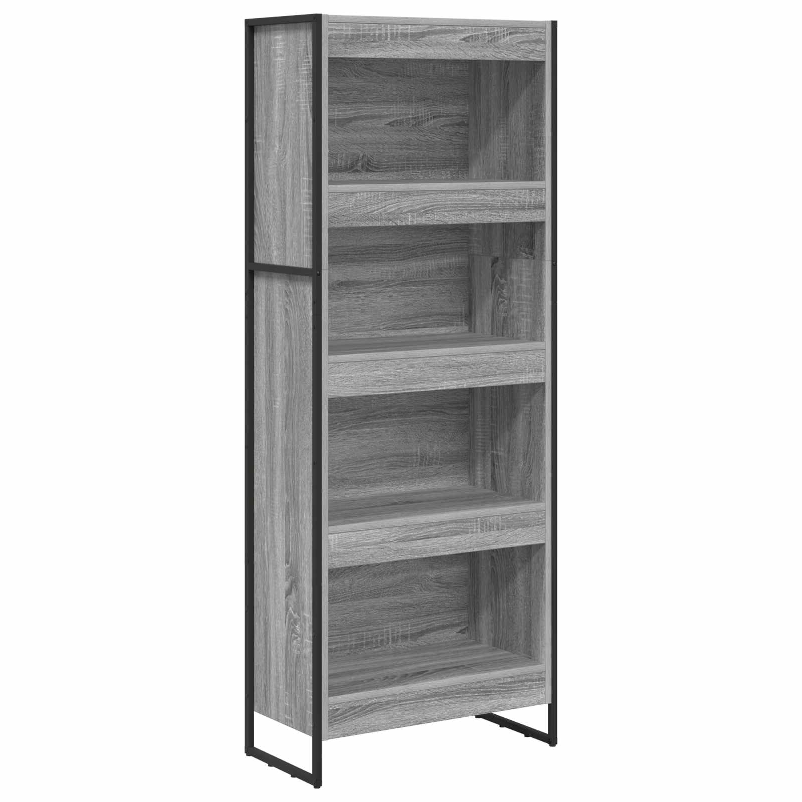 Bibliothèque Gris Sonoma 80 x 30 x 155 cm Bois d'ingénierie - XIOS