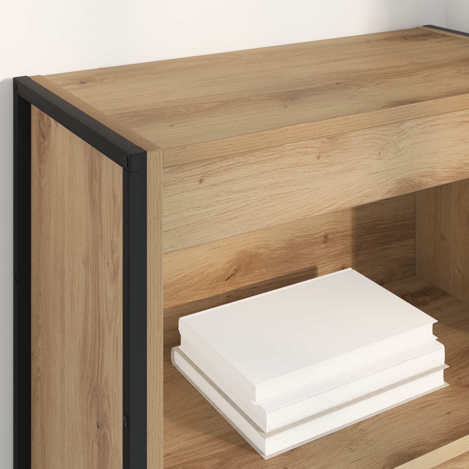 Bibliothèque Chêne artisan 80 x 30 x 155 cm Bois d'ingénierie - XIOS