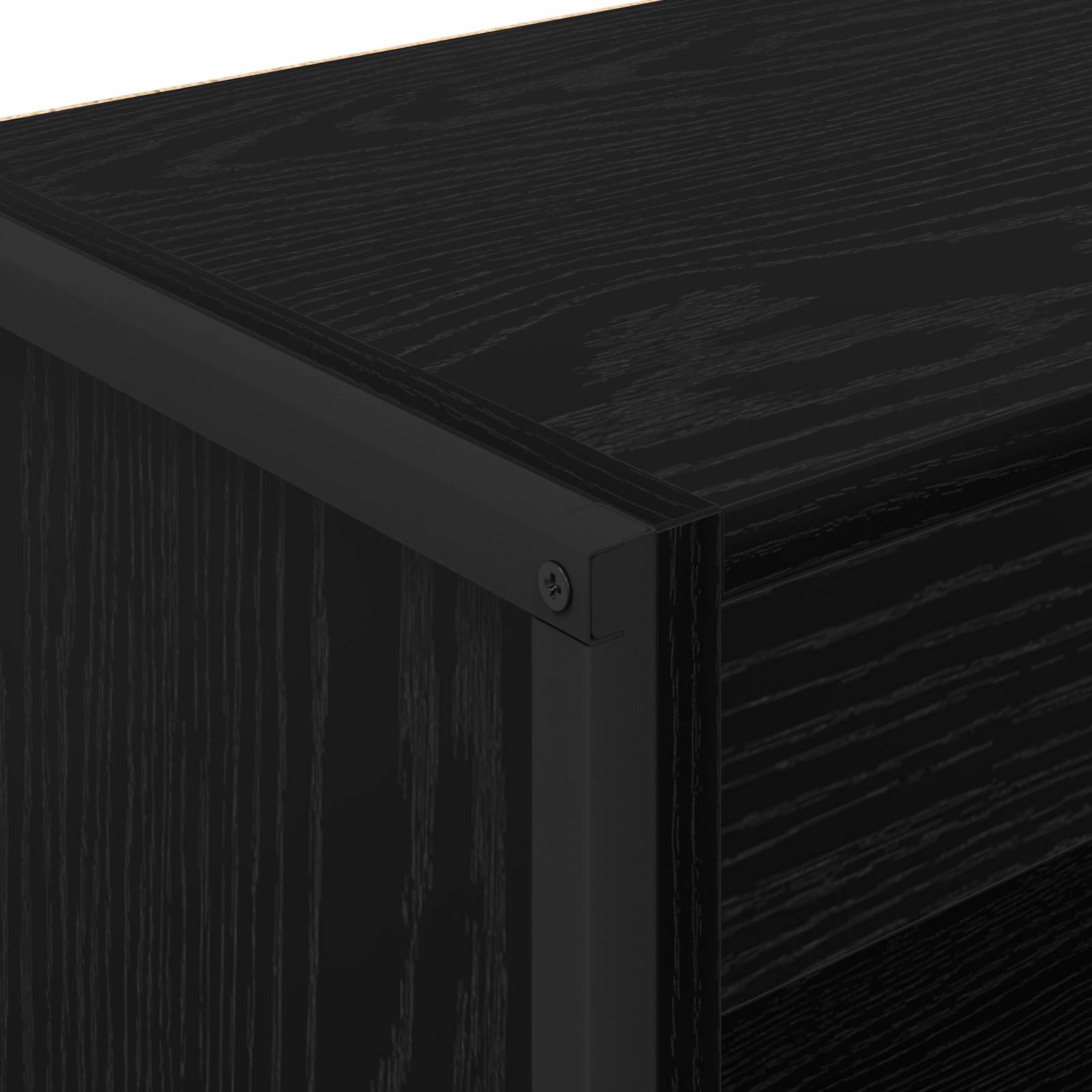 Bibliothèque Chêne noir 80 x 30 x 155 cm Bois d'ingénierie - XIOS