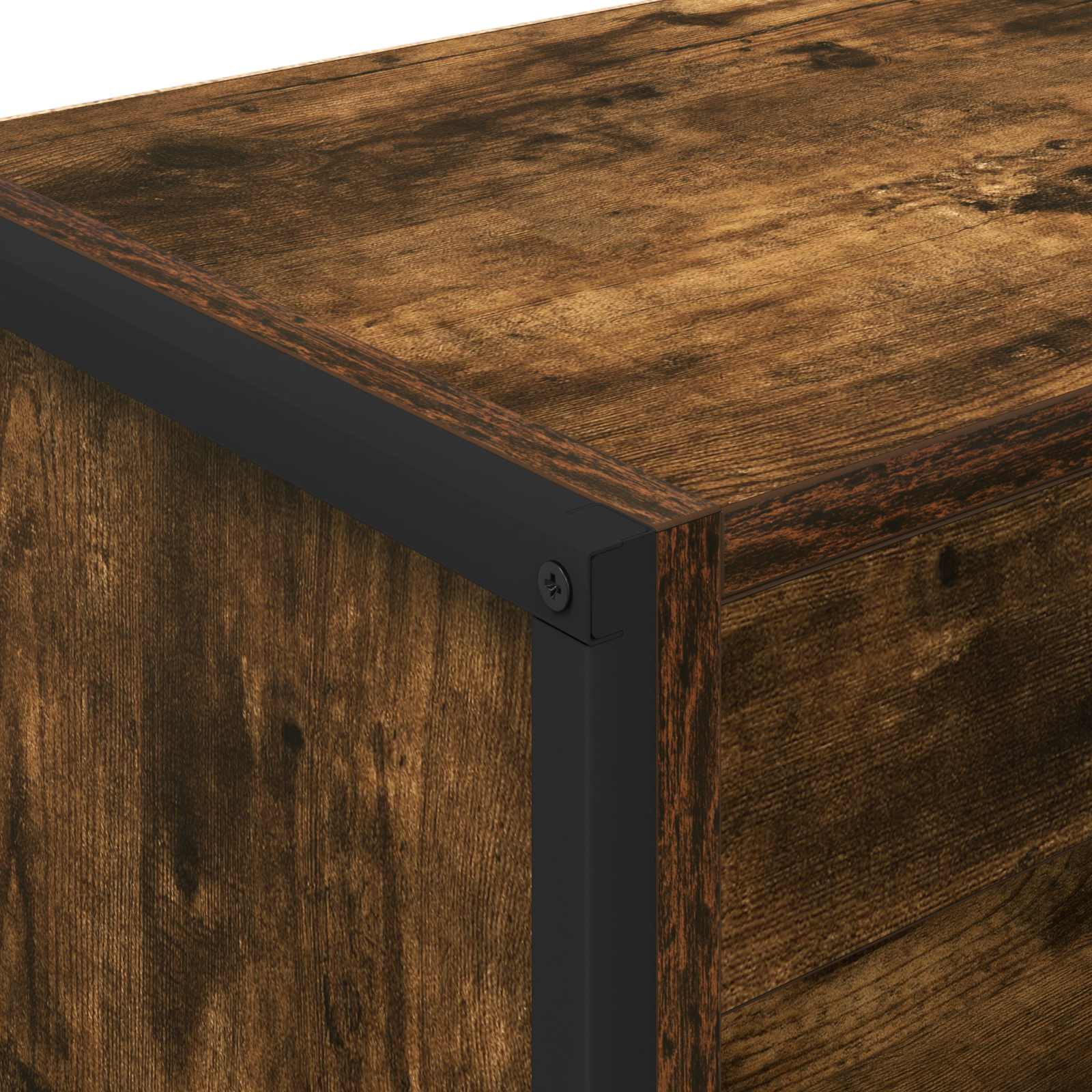 Bibliothèque Chêne Fumé 80 x 30 x 155 cm Bois d'ingénierie - XIOS