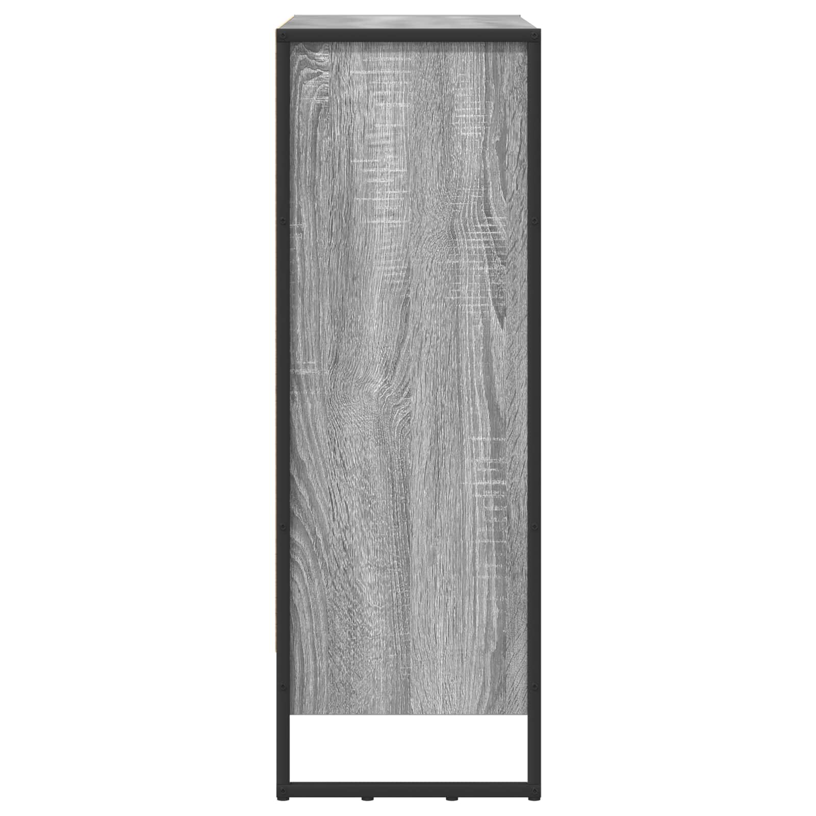 Bibliothèque Gris Sonoma 80 x 30 x 155 cm Bois d'ingénierie - XIOS