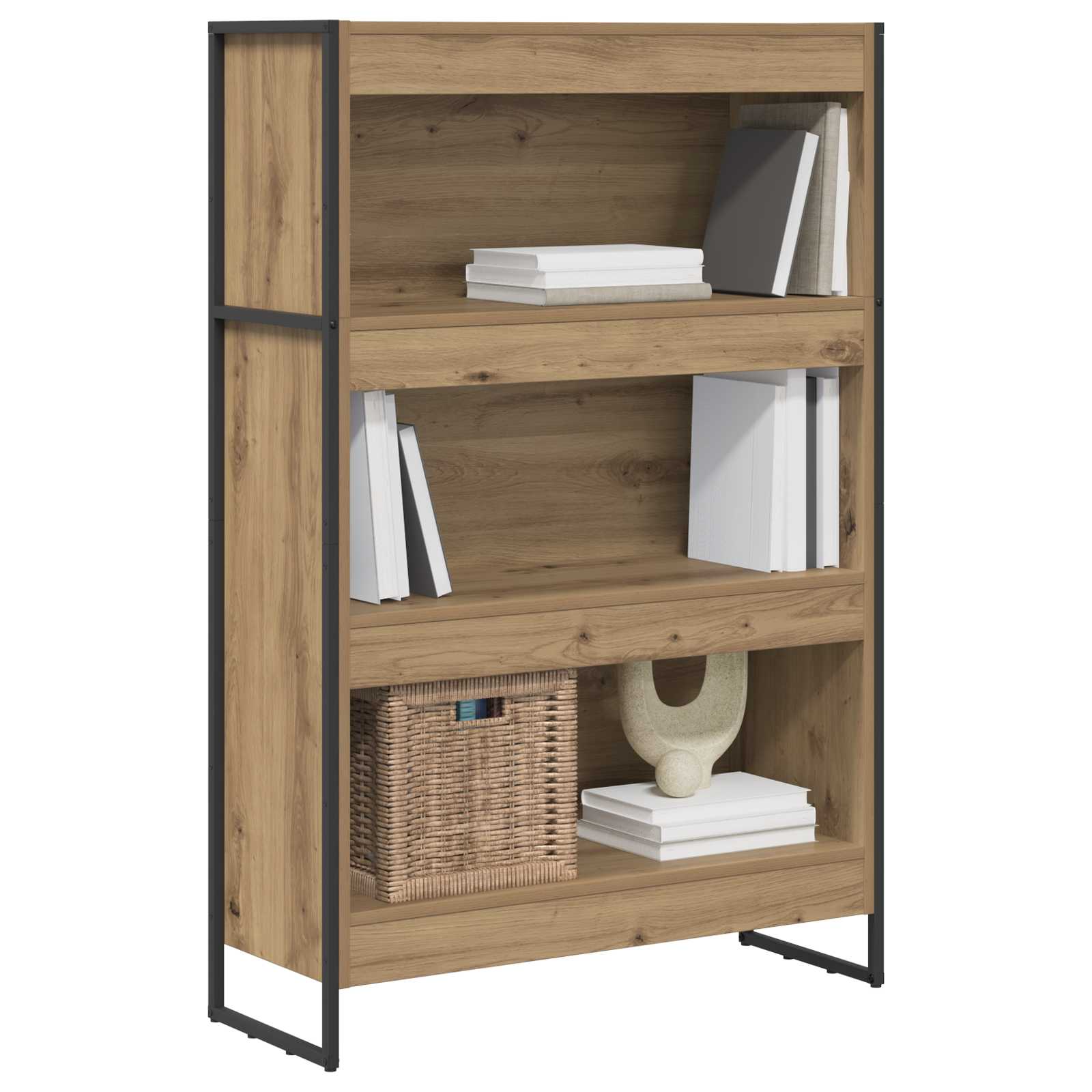 Bibliothèque Chêne artisan 80 x 30 x 155 cm Bois d'ingénierie - XIOS