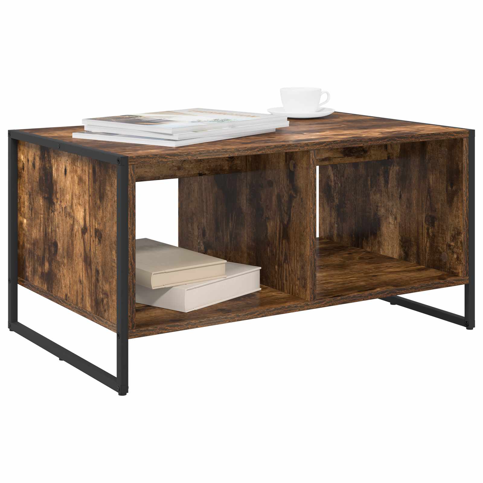 Table basse Chêne Fumé 80 x 50 x 40 cm Bois d'ingénierie - XIOS