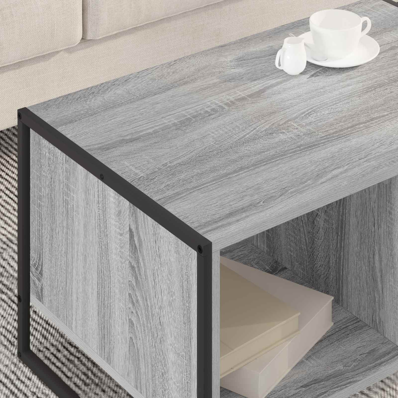 Table basse Gris Sonoma 80 x 50 x 40 cm Bois d'ingénierie - XIOS