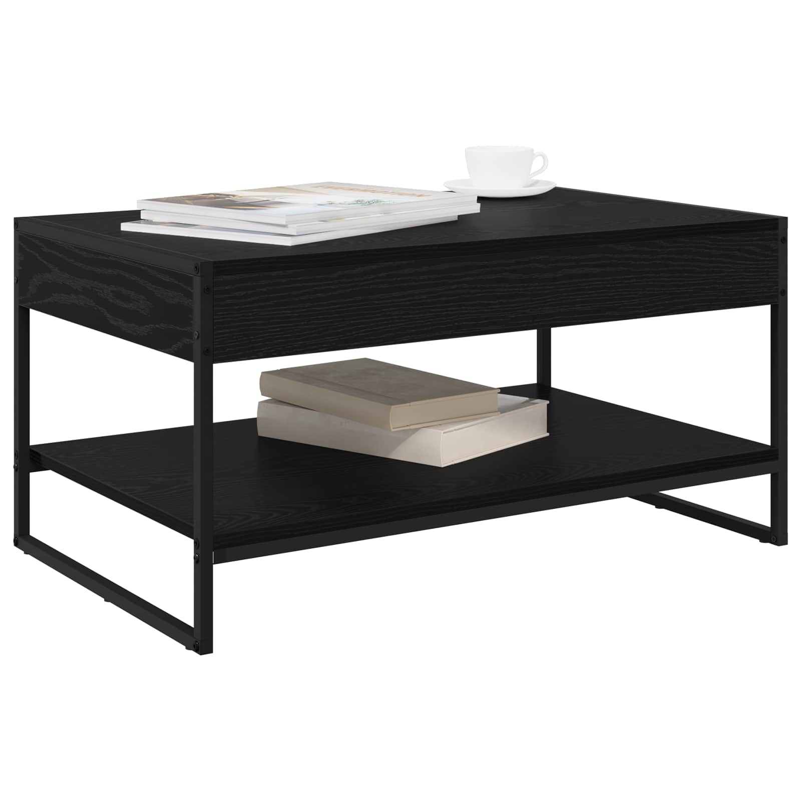 Table basse Chêne noir 80 x 50 x 40 cm Bois d'ingénierie - XIOS