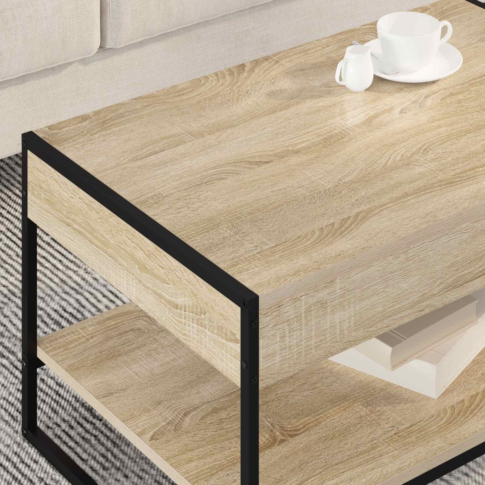 Table basse Sonoma 80 x 50 x 40 cm Bois d'ingénierie - XIOS