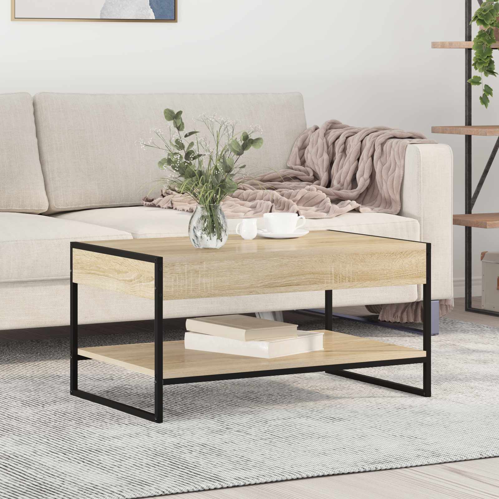 Table basse Sonoma 80 x 50 x 40 cm Bois d'ingénierie - XIOS