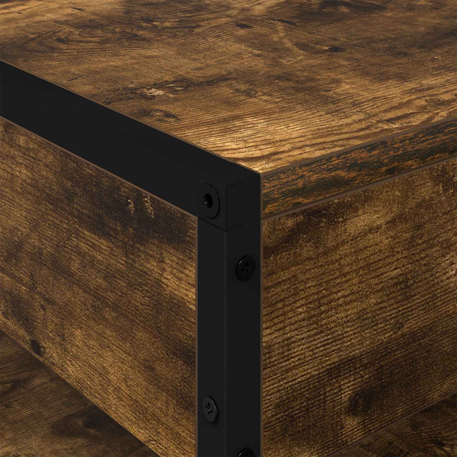 Table basse Chêne Fumé 80 x 50 x 40 cm Bois d'ingénierie - XIOS
