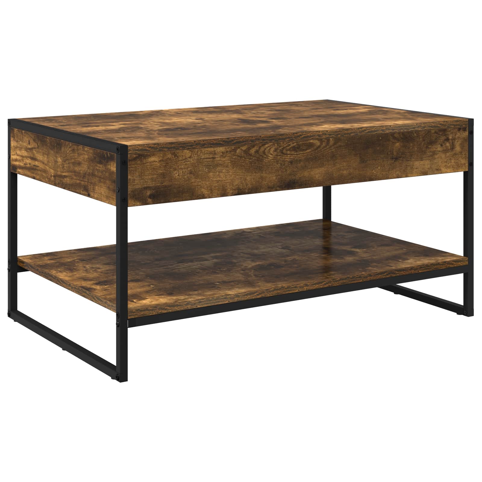 Table basse Chêne Fumé 80 x 50 x 40 cm Bois d'ingénierie - XIOS