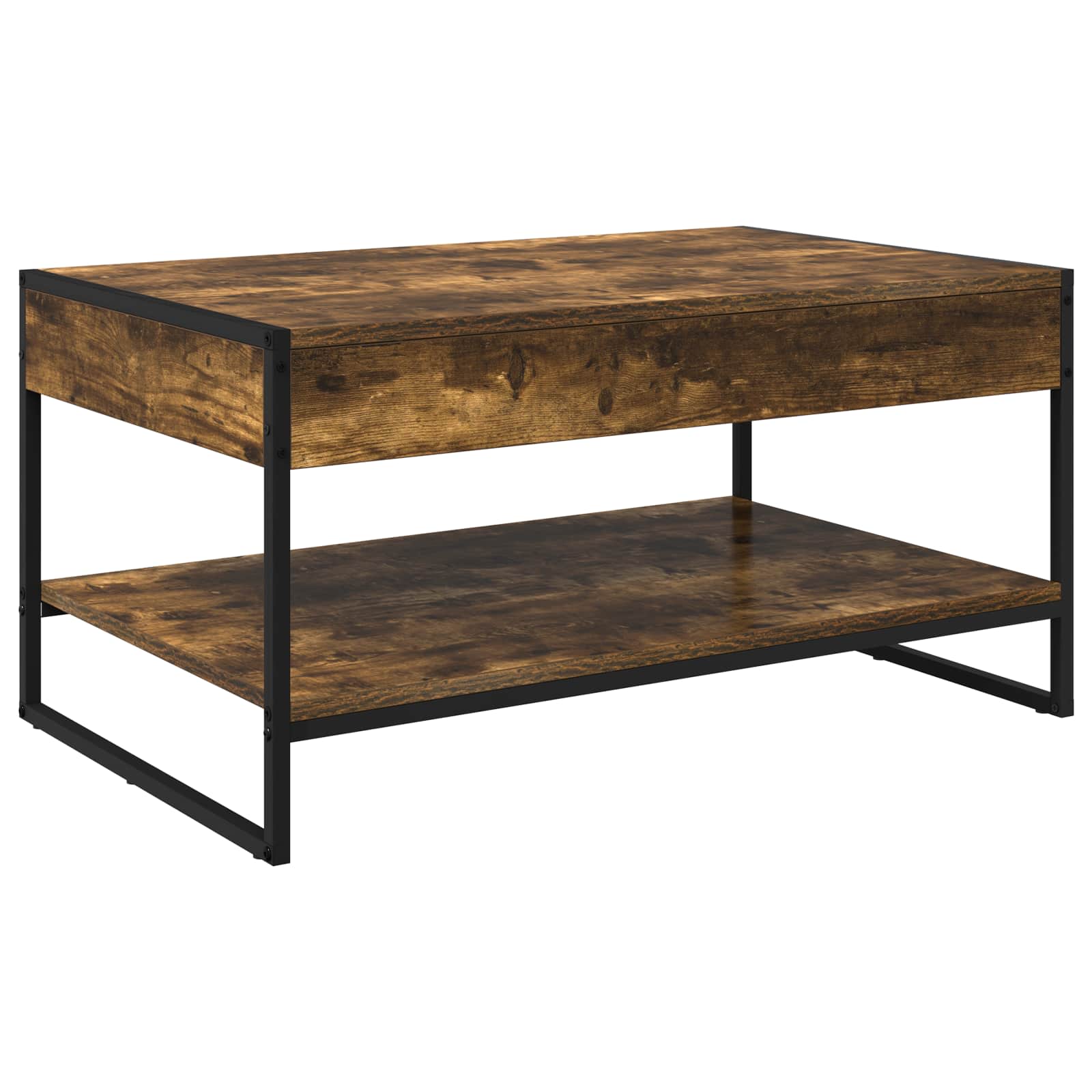 Table basse Chêne Fumé 80 x 50 x 40 cm Bois d'ingénierie - XIOS