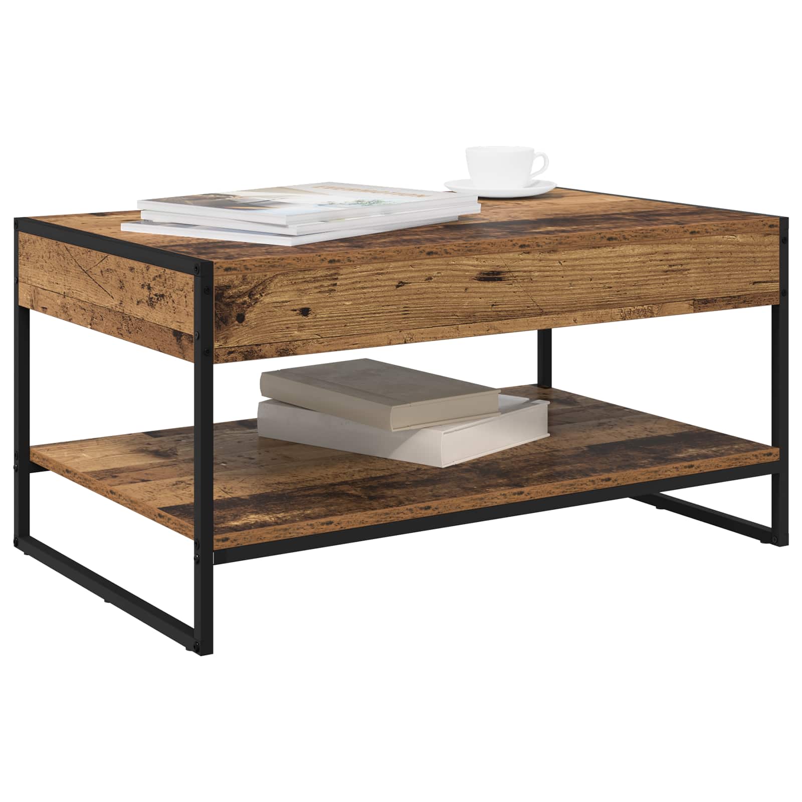 Table basse Bois Ancien 80 x 50 x 40 cm Bois d'ingénierie - XIOS