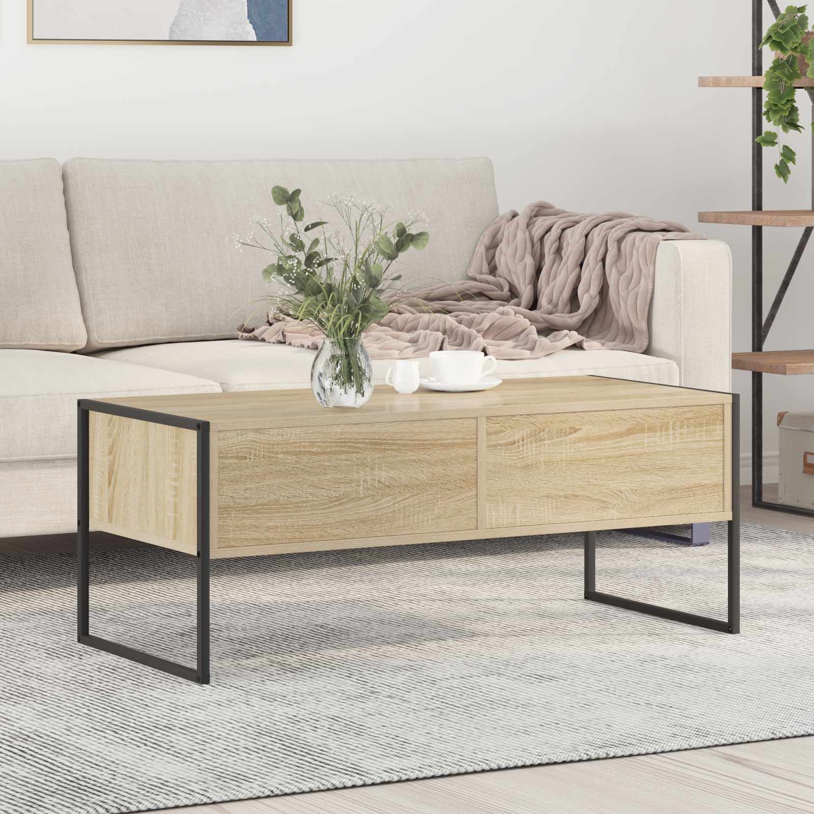 Table basse Sonoma 100 x 46 x 40 cm Bois d'ingénierie - XIOS