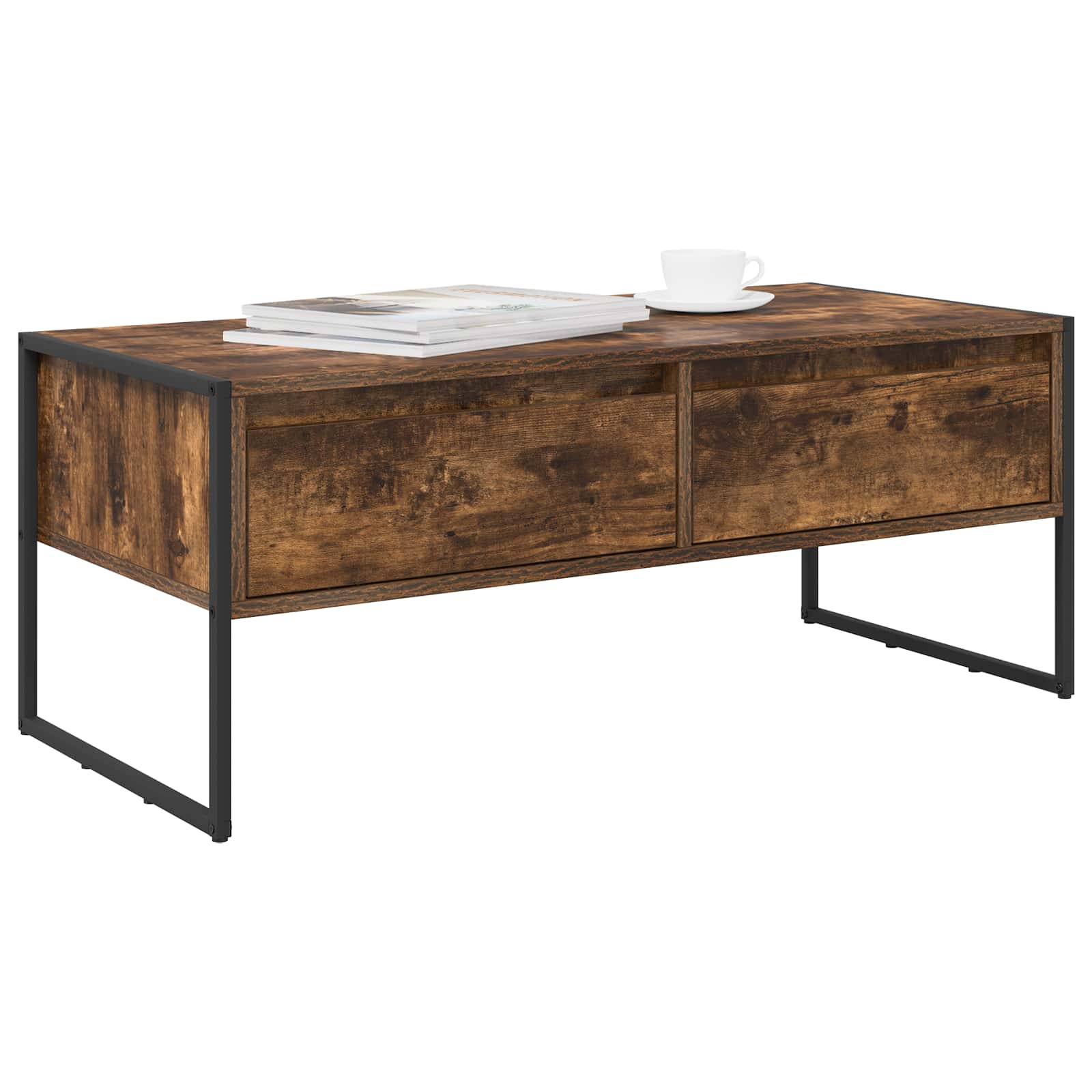 Table basse Chêne Fumé 100 x 46 x 40 cm Bois d'ingénierie - XIOS