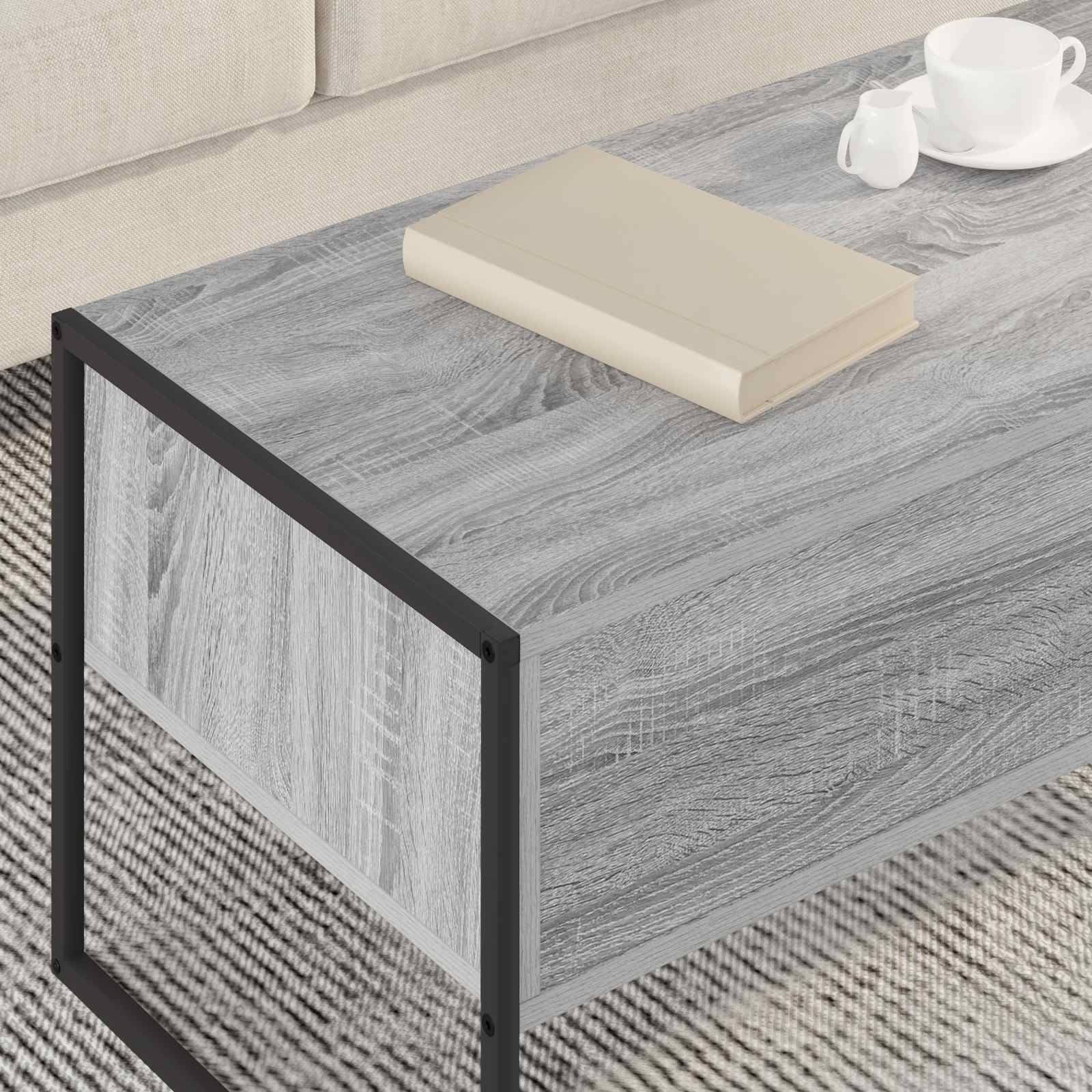 Table basse Gris Sonoma 100 x 46 x 40 cm Bois d'ingénierie - XIOS