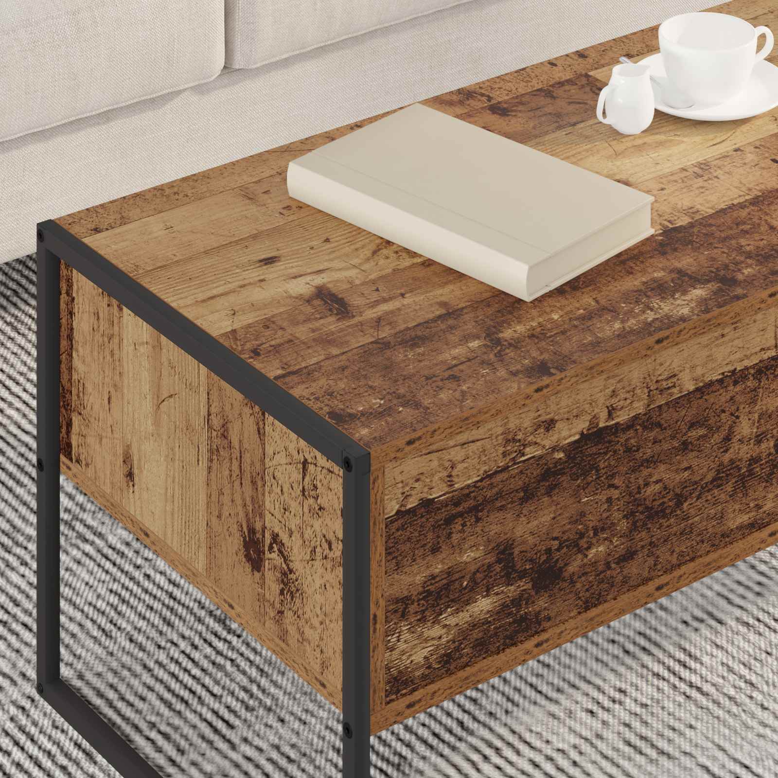 Table basse Bois Ancien 100 x 46 x 40 cm Bois d'ingénierie - XIOS
