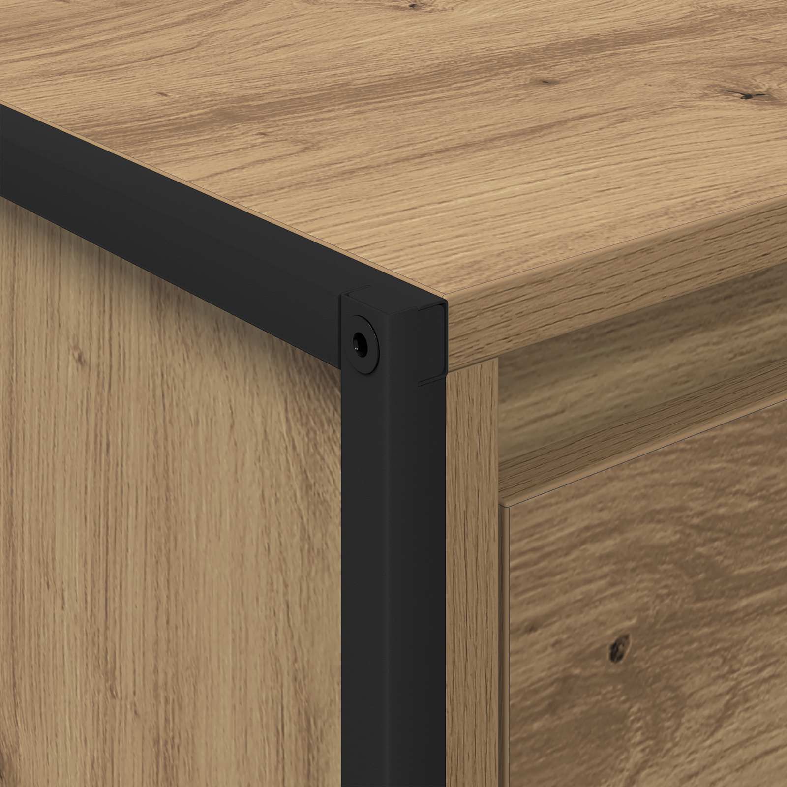 Table basse Chêne artisan 100 x 46 x 40 cm Bois d'ingénierie - XIOS